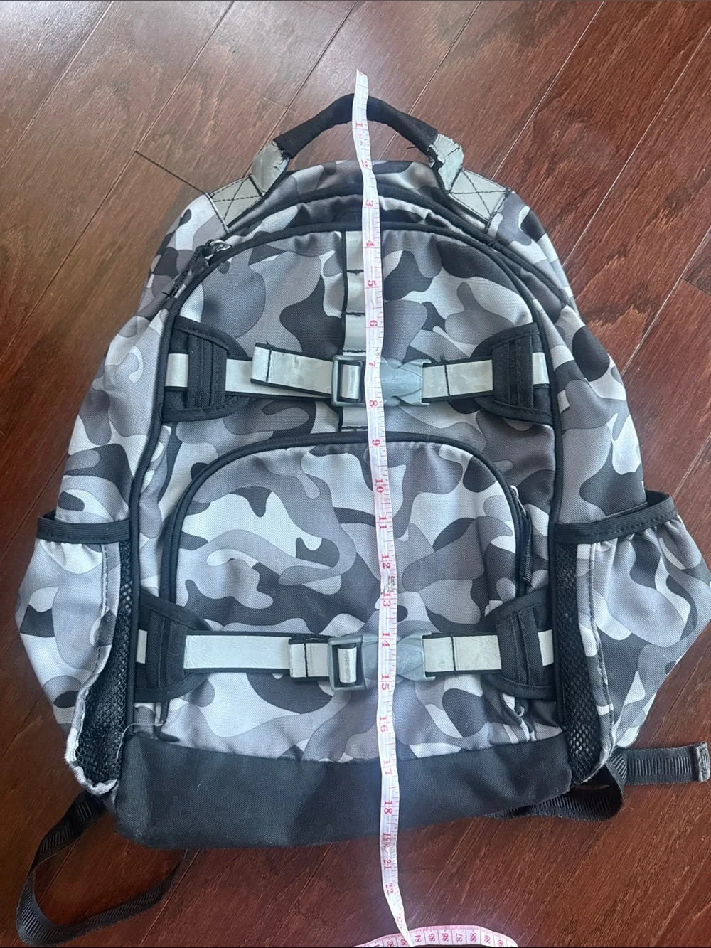 Pottery Barn Grey Black Camouflage Backpack